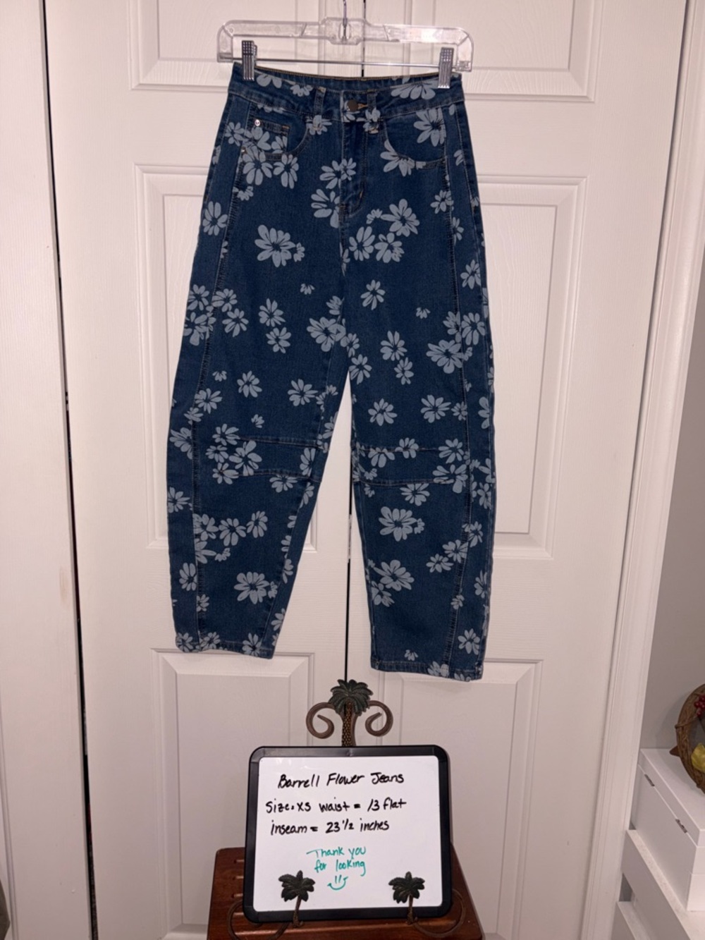 Barrel Blue Floral Jeans